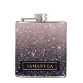 Flasques Parties scintillant moderne noire et rose Étincell (Devant)