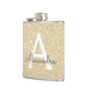 Flasques Parties scintillant Or de luxe et Monogramme étinc (Gauche)