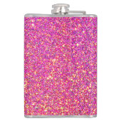 Flasques Parties scintillant rose chaud moderne monogramme  (Dos)