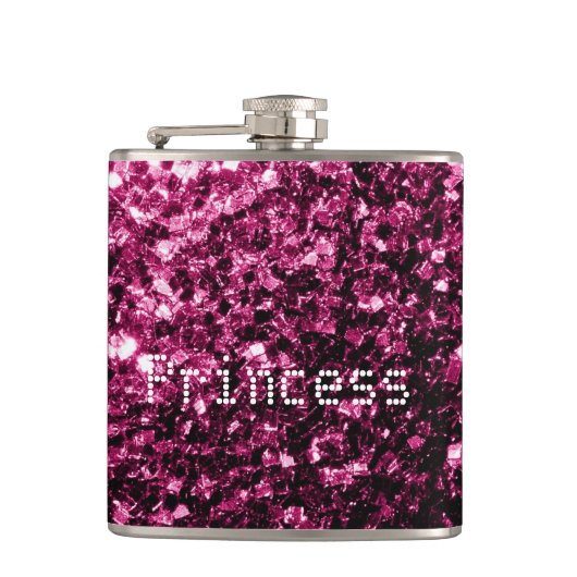 Flasques Parties scintillant rose foncé scintille Princesse (Devant)