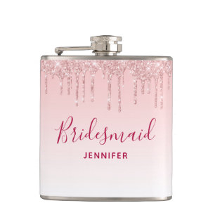 Flasques Parties scintillant rose moderne Lecteurs Bridesma