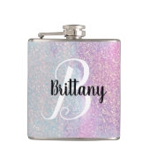 Flasques Parties scintillant rose monogramme (Devant)