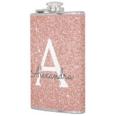 Flasques Parties scintillant rose Rose or et Monogramme éti (Gauche)