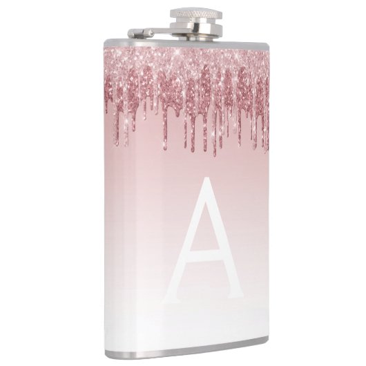 Flasques Parties scintillant rose Rose or et Monogramme éti (Droite)