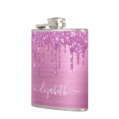 Flasques Parties scintillant roses Lecteurs Monogrammes (Gauche)