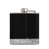 Flasques Parties scintillant talons hauts Noir argent perso (Dos)