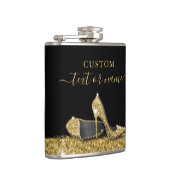 Flasques Parties scintillant talons hauts Noir Or (Droite)