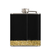 Flasques Parties scintillant talons hauts Noir Or (Dos)