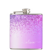 Flasques Parties scintillant violet Monogramme Nom Luxury G (Devant)