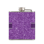 Flasques Parties scintillant violette (faux) Nom personnali (Dos)