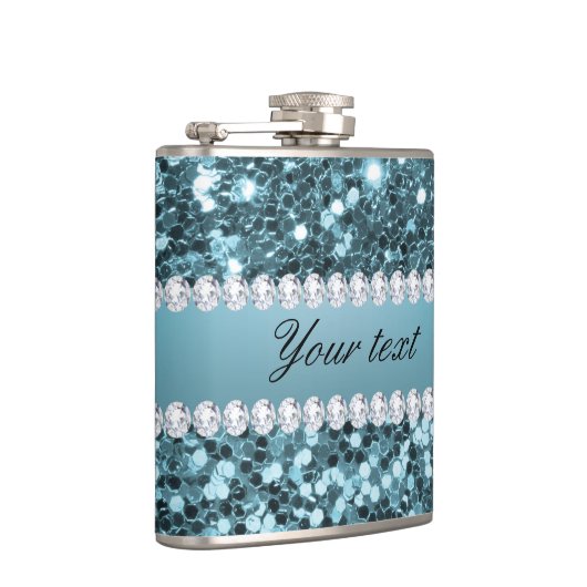 Flasques Parties scintillantes et diamants assez bleus de (Droite)