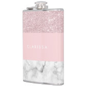 Flasques Parties scintillantes roses girly élégantes d'or (Gauche)