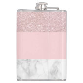 Flasques Parties scintillantes roses girly élégantes d'or (Dos)