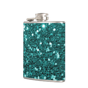 Flasques Parties scintillantes turquoises chics de Faux