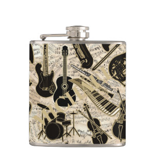 Flasques Partition et instruments Black/Gold ID481