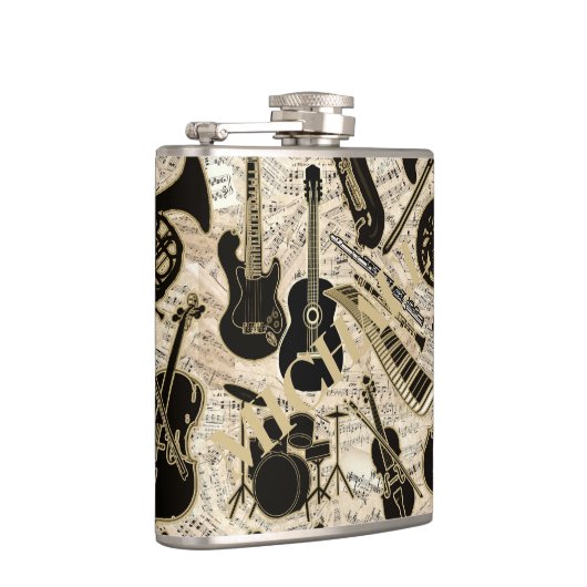 Flasques Partition et instruments Black/Gold ID481 (Droite)