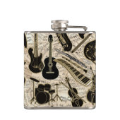 Flasques Partition et instruments Black/Gold ID481 (Dos)