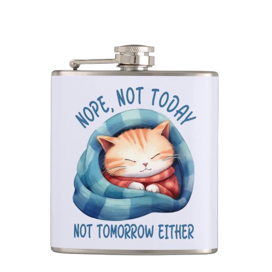 Flasques Pas aujourd'hui, pas demain - Introververted Humou (Devant)