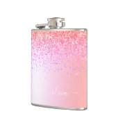 Flasques Pastel Arc-en-ciel rose or violet Parties scintill (Gauche)