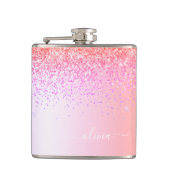 Flasques Pastel Arc-en-ciel rose or violet Parties scintill (Devant)