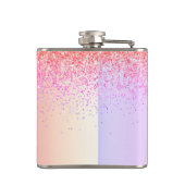 Flasques Pastel Arc-en-ciel rose or violet Parties scintill (Dos)