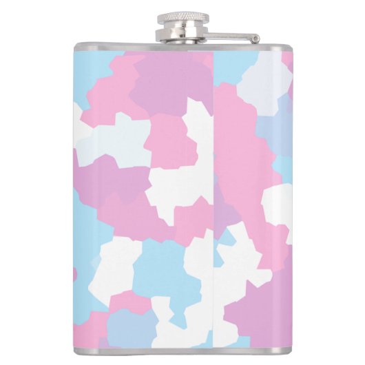 Flasques Pastel Camouflage Motif d'art Abstrait (Dos)