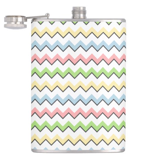 Flasques Pastel Chevron-Drop Shadow par Shirley Taylor (Ouvert)