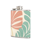 Flasques Pastel Floral Vines et Feuilles sur Arrière - plan (Gauche)