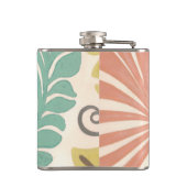 Flasques Pastel Floral Vines et Feuilles sur Arrière - plan (Dos)