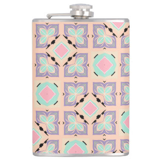 Flasques Pastel Geometric Tile Pattern | Pink Mint Purple
