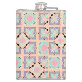 Flasques Pastel Geometric Tile Pattern | Pink Mint Purple (Dos)