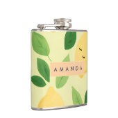Flasques Pastel personnalisé Cute Smiling Citron Motif (Droite)