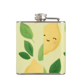 Flasques Pastel personnalisé Cute Smiling Citron Motif (Dos)