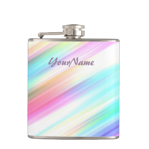 Flasques Pastel Rainbow Brush Strokes Personnalisé