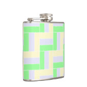 Flasques Pastel Rectangles Lignes en pointillé blanc Motif (Droite)
