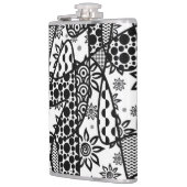 Flasques Patchwork motif noir et blanc 03 (Gauche)