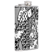 Flasques Patchwork motif noir et blanc 03 (Droite)