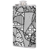Flasques Patchwork noir et blanc 04 de motif (Gauche)