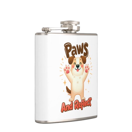 Flasques Pâtes Et Refléter Le Chien Mignonne (Droite)