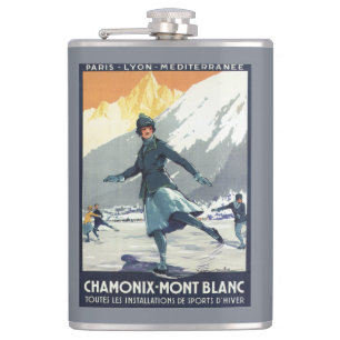 Flasques Patinage de glace - affiche olympique de promo de