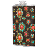 Flasques Pattern de Ethnic Brooches Seamless (Gauche)