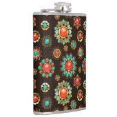 Flasques Pattern de Ethnic Brooches Seamless (Droite)