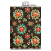 Flasques Pattern de Ethnic Brooches Seamless (Dos)