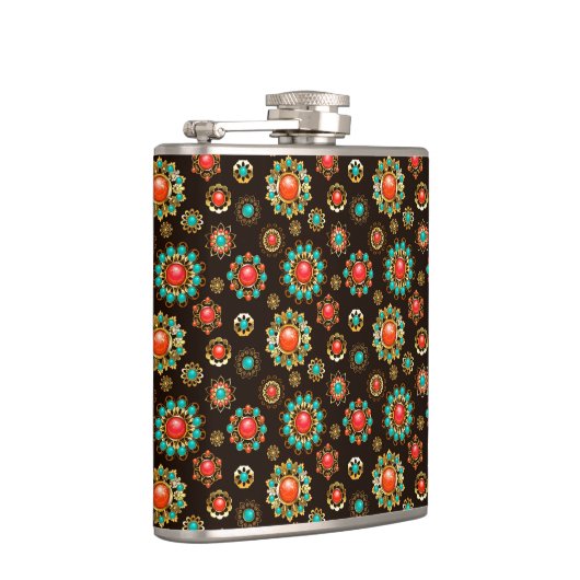 Flasques Pattern de Ethnic Brooches Seamless (Droite)