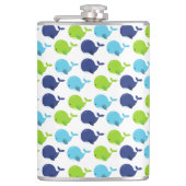 Flasques Pattern of Whales, Cute Whales, Sea Animals (Devant)