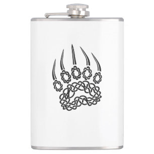 Flasques Paw d'ours noir tribal