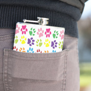 Flasques Paws Colorés, Paws Chiens, Paws Chat