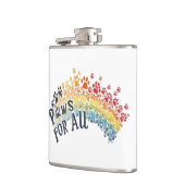 Flasques Paws for All – Rainbow Paw Print Unity (Gauche)