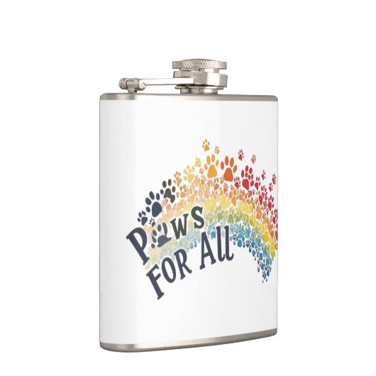 Flasques Paws for All – Rainbow Paw Print Unity (Droite)