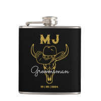 Pays Cowboy Personnalisé Groomsmen Monogramme